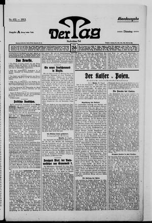 Der Tag vom 26.08.1913