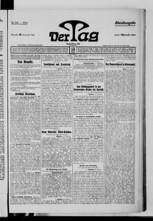 Der Tag vom 15.10.1913