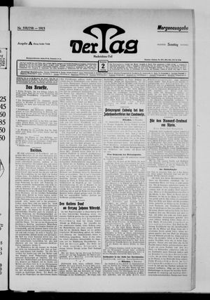 Der Tag vom 02.11.1913