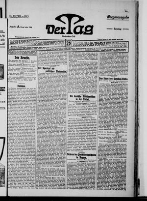 Der Tag vom 28.12.1913