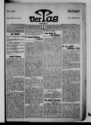 Der Tag vom 02.01.1914