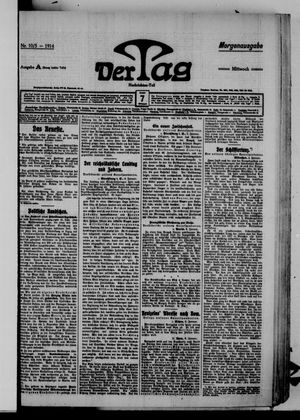 Der Tag vom 07.01.1914