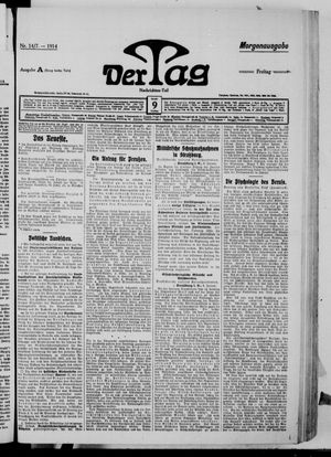 Der Tag vom 09.01.1914