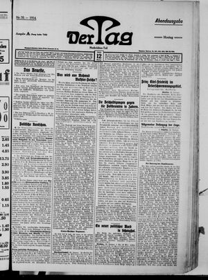 Der Tag vom 12.01.1914
