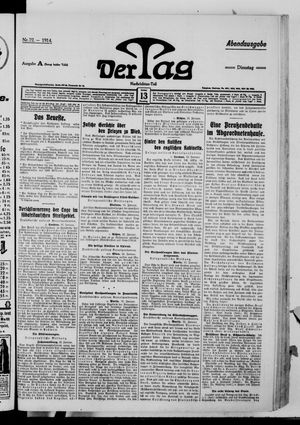 Der Tag vom 13.01.1914