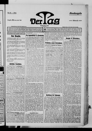 Der Tag vom 14.01.1914