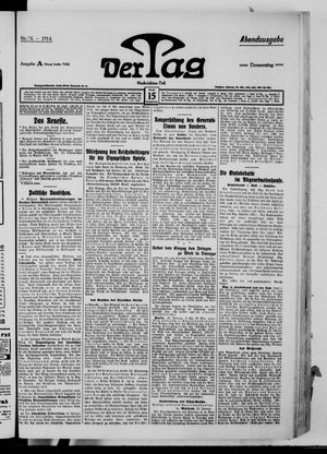 Der Tag vom 15.01.1914