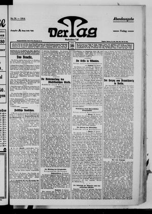 Der Tag vom 16.01.1914