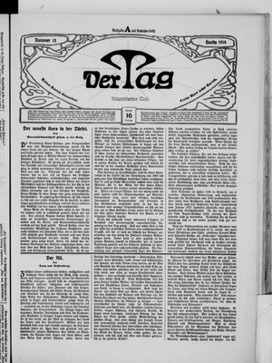 Der Tag vom 16.01.1914