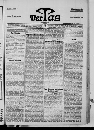 Der Tag vom 17.01.1914