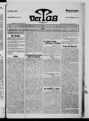 Der Tag vom 25.01.1914