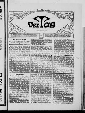 Der Tag vom 25.01.1914