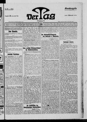 Der Tag vom 28.01.1914