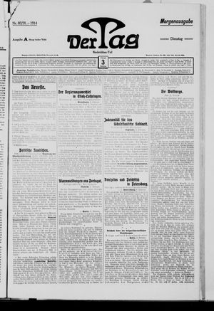 Der Tag vom 03.02.1914