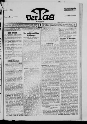 Der Tag vom 04.02.1914