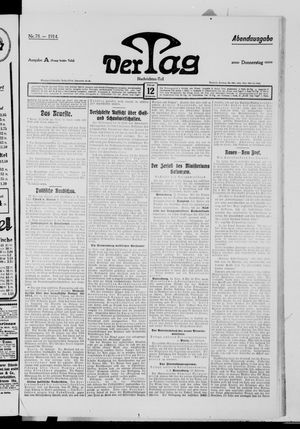 Der Tag vom 12.02.1914