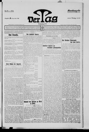 Der Tag vom 13.02.1914