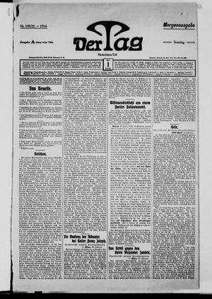 Der Tag vom 01.03.1914