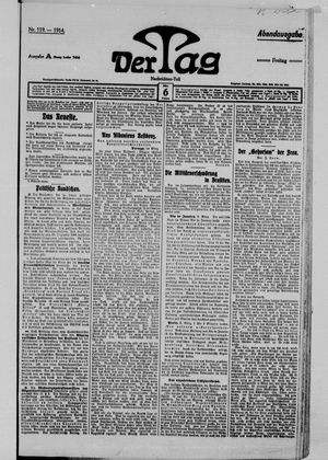Der Tag vom 06.03.1914