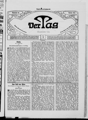 Der Tag vom 07.03.1914