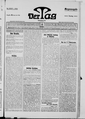 Der Tag vom 08.03.1914