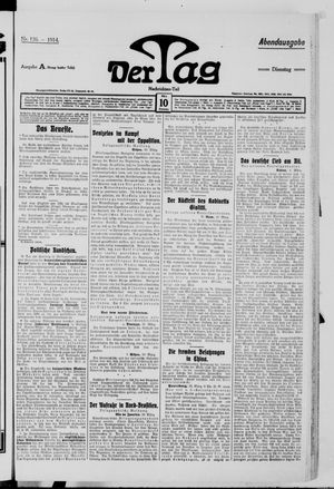 Der Tag vom 10.03.1914
