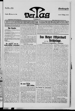 Der Tag vom 13.03.1914