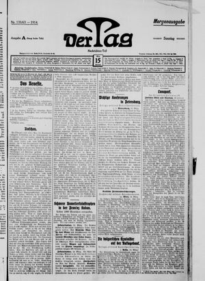 Der Tag vom 15.03.1914
