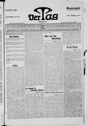 Der Tag vom 22.03.1914