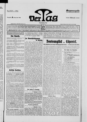 Der Tag vom 25.03.1914
