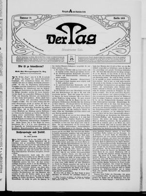 Der Tag vom 25.03.1914