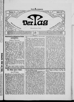 Der Tag vom 27.03.1914