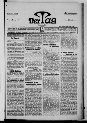 Der Tag vom 08.04.1914