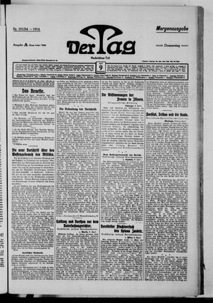 Der Tag vom 09.04.1914