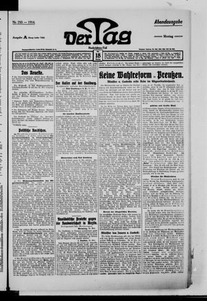 Der Tag vom 18.05.1914