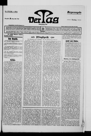 Der Tag vom 31.05.1914