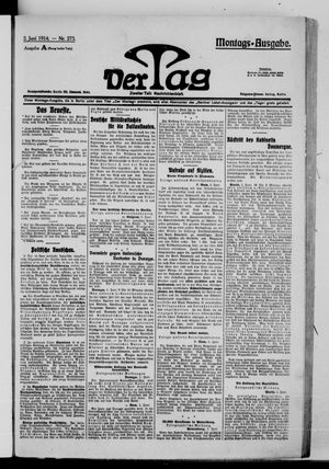 Der Tag vom 01.06.1914