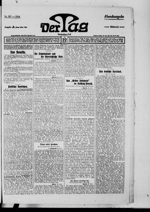 Der Tag vom 22.07.1914