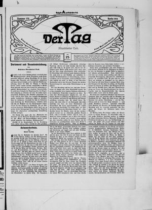 Der Tag vom 25.07.1914