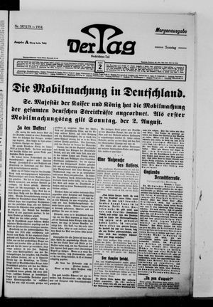 Der Tag vom 02.08.1914