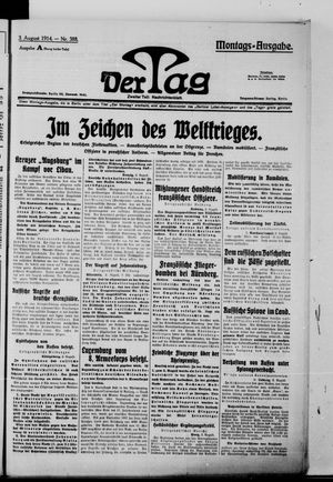 Der Tag vom 03.08.1914