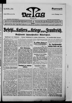 Der Tag vom 04.08.1914