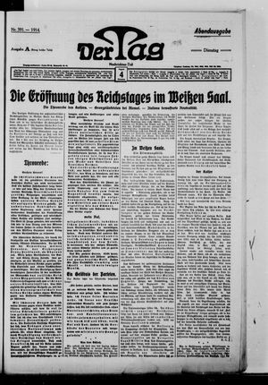 Der Tag vom 04.08.1914