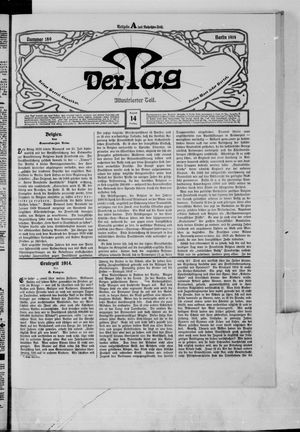 Der Tag vom 14.08.1914