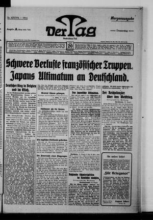 Der Tag vom 20.08.1914