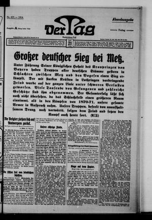 Der Tag vom 21.08.1914