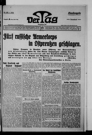 Der Tag vom 29.08.1914