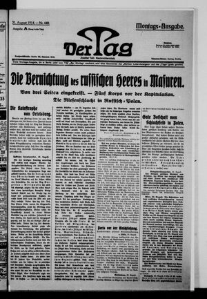 Der Tag vom 31.08.1914