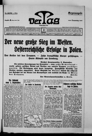 Der Tag vom 03.09.1914