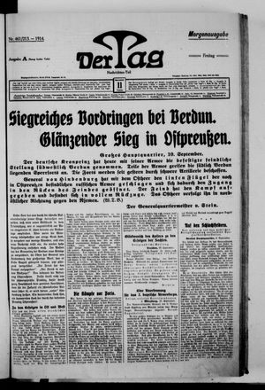 Der Tag vom 11.09.1914